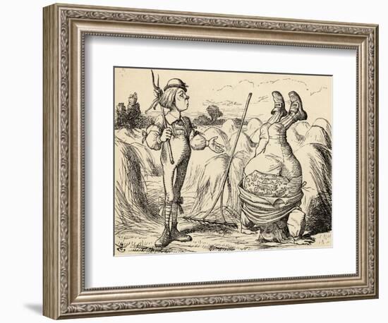 Father William Standing on His Head, from 'Alice's Adventures in Wonderland' by Lewis Carroll,…-John Tenniel-Framed Giclee Print