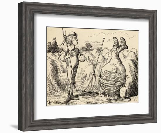 Father William Standing on His Head, from 'Alice's Adventures in Wonderland' by Lewis Carroll,…-John Tenniel-Framed Giclee Print