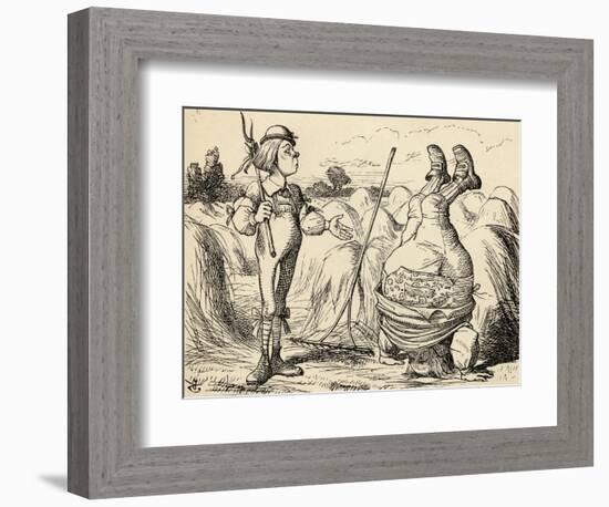 Father William Standing on His Head, from 'Alice's Adventures in Wonderland' by Lewis Carroll,…-John Tenniel-Framed Giclee Print