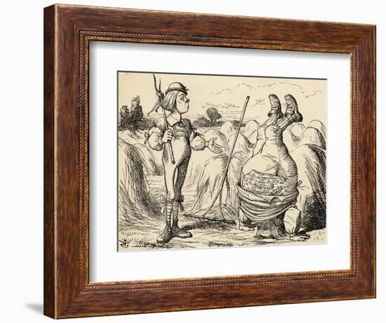 Father William Standing on His Head, from 'Alice's Adventures in Wonderland' by Lewis Carroll,…-John Tenniel-Framed Giclee Print