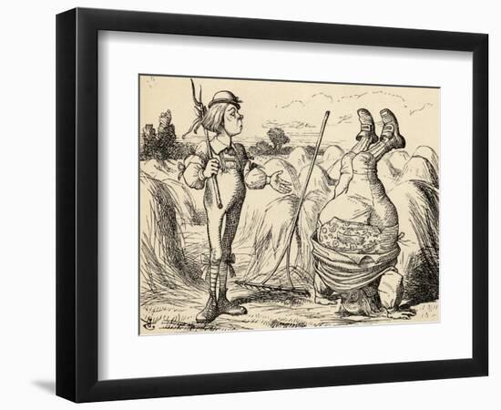 Father William Standing on His Head, from 'Alice's Adventures in Wonderland' by Lewis Carroll,…-John Tenniel-Framed Giclee Print