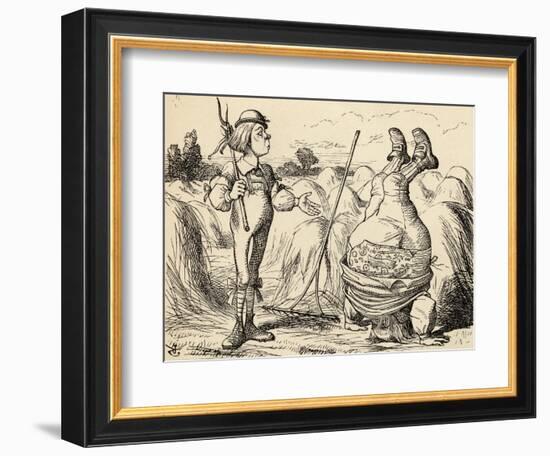 Father William Standing on His Head, from 'Alice's Adventures in Wonderland' by Lewis Carroll,…-John Tenniel-Framed Giclee Print