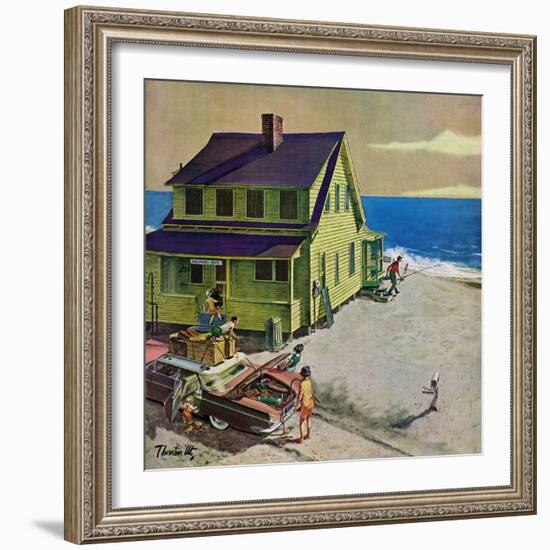 "Fathers Off Fishing," June 18, 1960-Thornton Utz-Framed Giclee Print