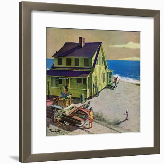 "Fathers Off Fishing," June 18, 1960-Thornton Utz-Framed Giclee Print