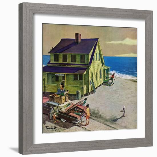 "Fathers Off Fishing," June 18, 1960-Thornton Utz-Framed Giclee Print