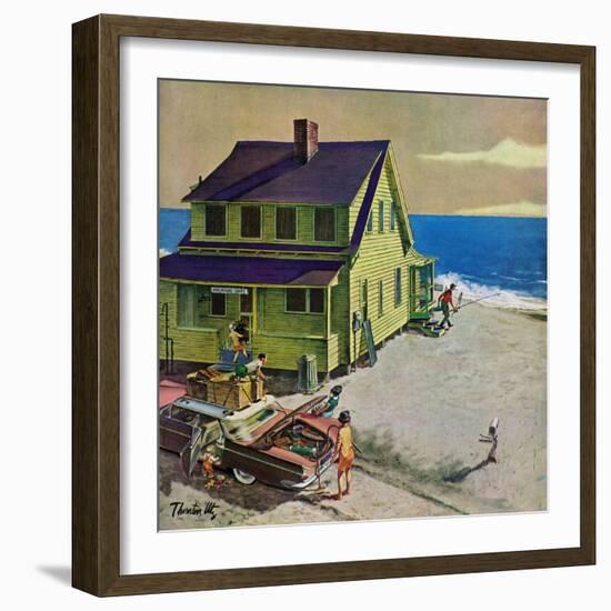 "Fathers Off Fishing," June 18, 1960-Thornton Utz-Framed Giclee Print