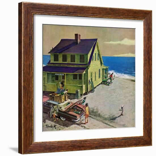 "Fathers Off Fishing," June 18, 1960-Thornton Utz-Framed Giclee Print