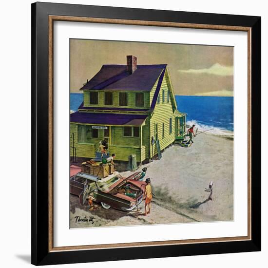 "Fathers Off Fishing," June 18, 1960-Thornton Utz-Framed Giclee Print