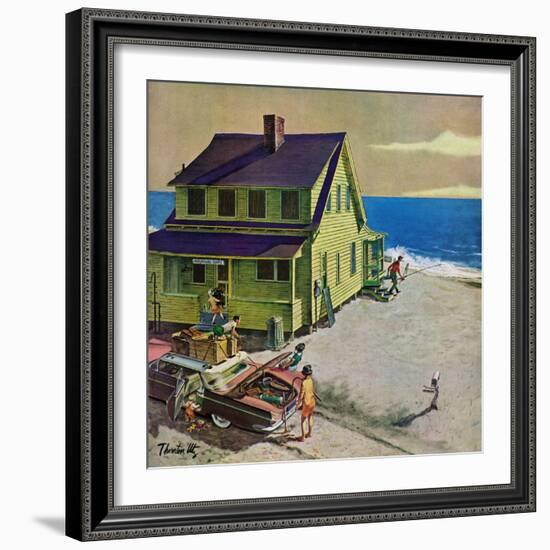 "Fathers Off Fishing," June 18, 1960-Thornton Utz-Framed Giclee Print