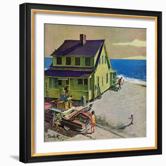 "Fathers Off Fishing," June 18, 1960-Thornton Utz-Framed Giclee Print