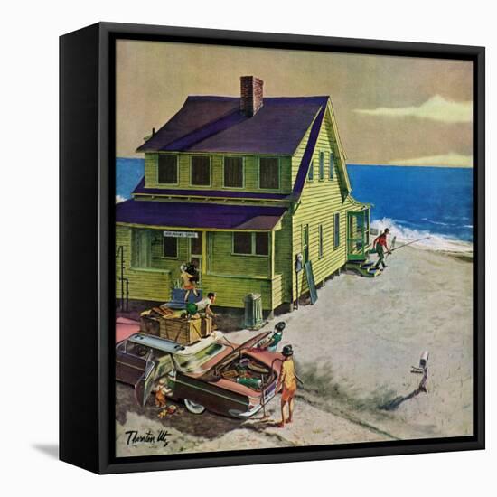 "Fathers Off Fishing," June 18, 1960-Thornton Utz-Framed Premier Image Canvas