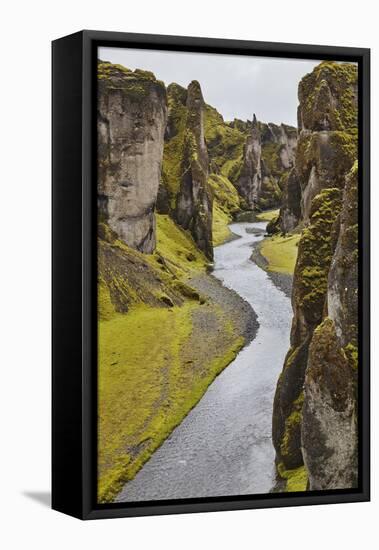 Fathrijargljufur Gorge, near Kirkjubaejarklaustur, near the south coast of Iceland, Polar Regions-Nigel Hicks-Framed Premier Image Canvas