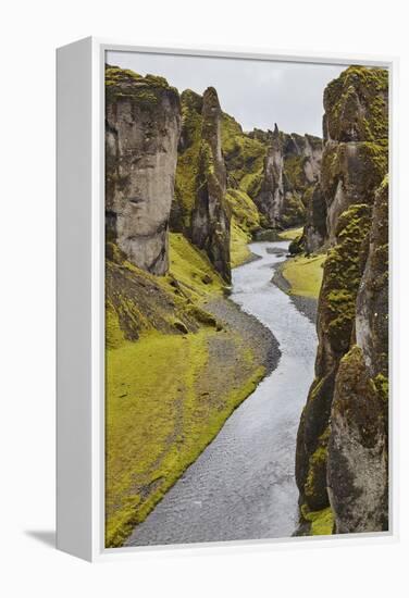 Fathrijargljufur Gorge, near Kirkjubaejarklaustur, near the south coast of Iceland, Polar Regions-Nigel Hicks-Framed Premier Image Canvas
