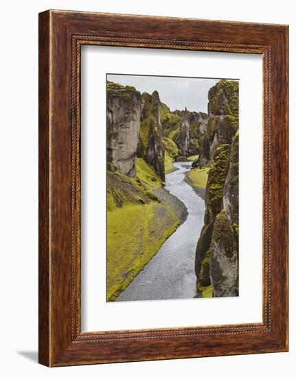 Fathrijargljufur Gorge, near Kirkjubaejarklaustur, near the south coast of Iceland, Polar Regions-Nigel Hicks-Framed Photographic Print