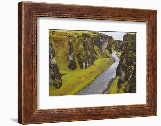 Fathrijargljufur Gorge, near Kirkjubaejarklaustur, near the south coast of Iceland, Polar Regions-Nigel Hicks-Framed Photographic Print