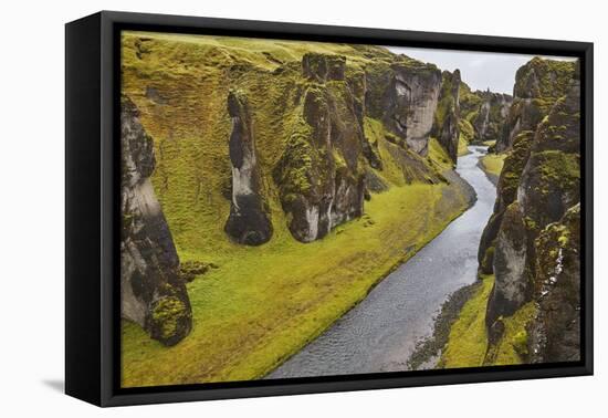 Fathrijargljufur Gorge, near Kirkjubaejarklaustur, near the south coast of Iceland, Polar Regions-Nigel Hicks-Framed Premier Image Canvas