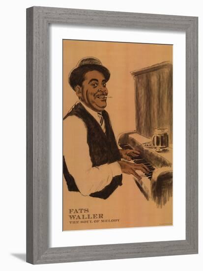 Fats Waller-Clifford Faust-Framed Art Print