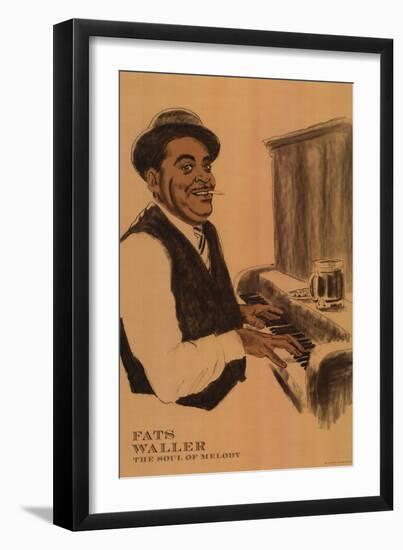 Fats Waller-Clifford Faust-Framed Art Print