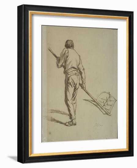 Faucheur vu de dos-Pierre Edmond Alexandre Hedouin-Framed Giclee Print