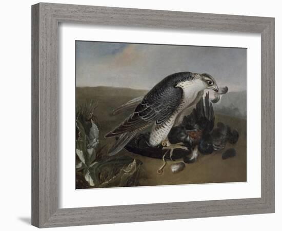 Faucon dévorant un oiseau.-Nicasius Bernaerts-Framed Giclee Print