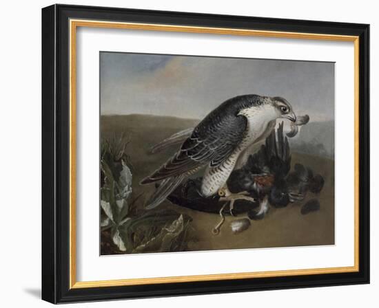 Faucon dévorant un oiseau.-Nicasius Bernaerts-Framed Giclee Print