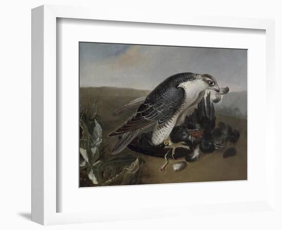 Faucon dévorant un oiseau.-Nicasius Bernaerts-Framed Giclee Print