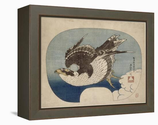 Faucon en vol-Katsushika Hokusai-Framed Premier Image Canvas
