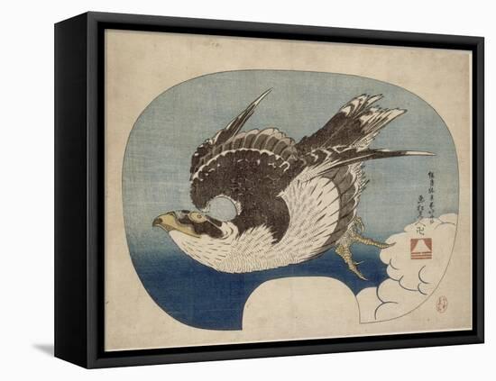 Faucon en vol-Katsushika Hokusai-Framed Premier Image Canvas