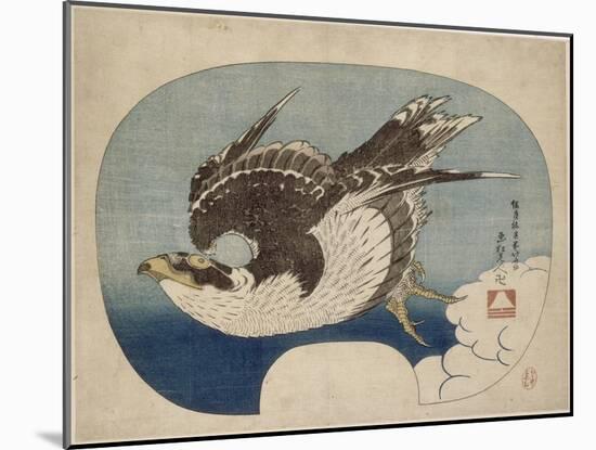 Faucon en vol-Katsushika Hokusai-Mounted Giclee Print