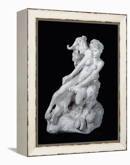 Faun and Nymph, C.1886 (Plaster)-Auguste Rodin-Framed Premier Image Canvas