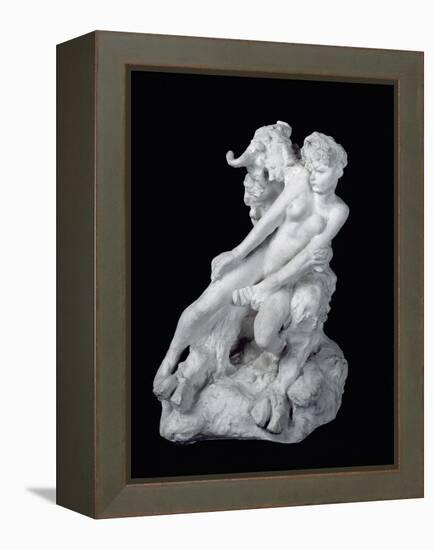 Faun and Nymph, C.1886 (Plaster)-Auguste Rodin-Framed Premier Image Canvas