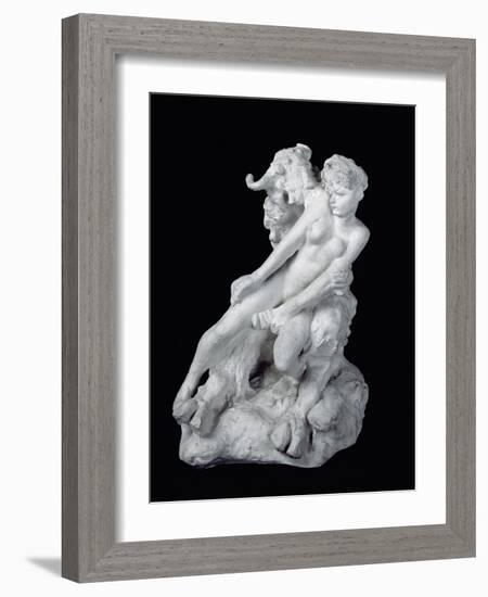 Faun and Nymph, C.1886 (Plaster)-Auguste Rodin-Framed Giclee Print