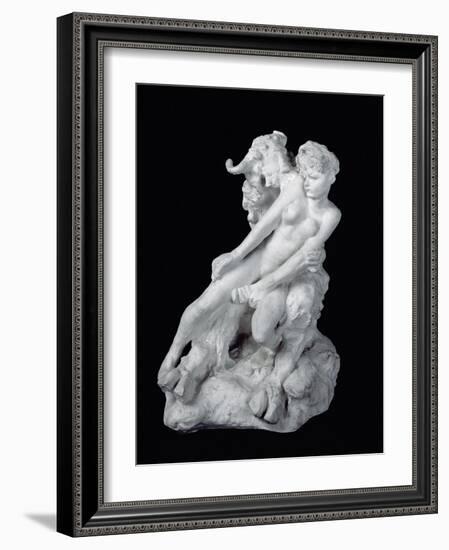 Faun and Nymph, C.1886 (Plaster)-Auguste Rodin-Framed Giclee Print