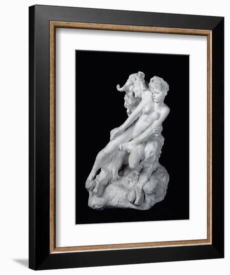 Faun and Nymph, C.1886 (Plaster)-Auguste Rodin-Framed Premium Giclee Print