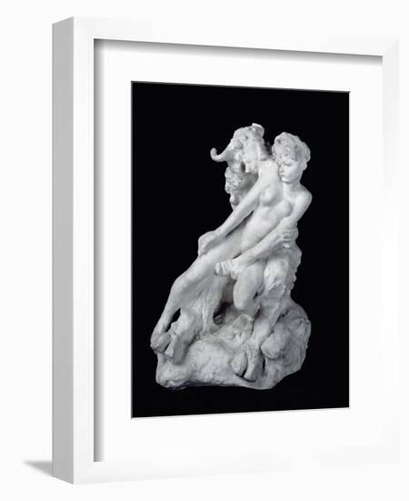 Faun and Nymph, C.1886 (Plaster)-Auguste Rodin-Framed Premium Giclee Print