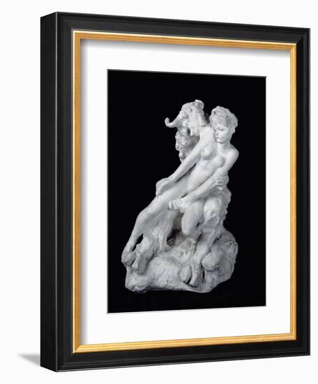 Faun and Nymph, C.1886 (Plaster)-Auguste Rodin-Framed Premium Giclee Print