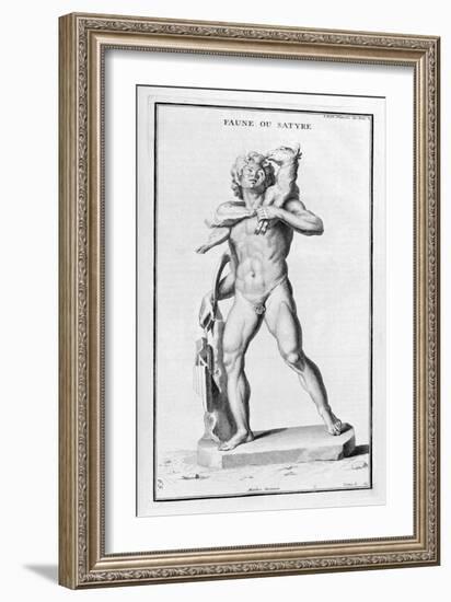 Faun or Satyr, after a Roman Statue, 1757-Bernard De Montfaucon-Framed Giclee Print