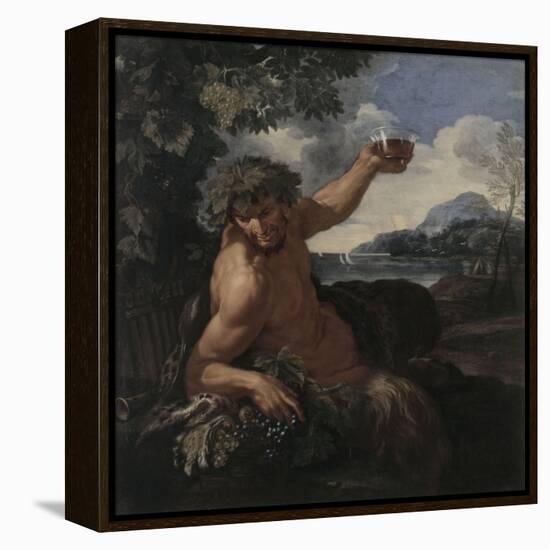 Faune au verre de vin-null-Framed Premier Image Canvas