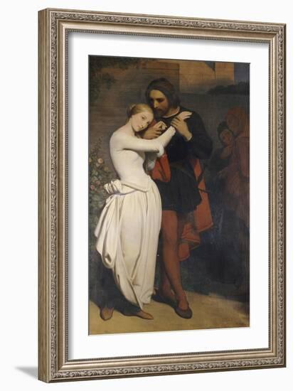 Faust and Margaret in the Garden, 1846-Ary Scheffer-Framed Giclee Print