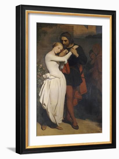 Faust and Margaret in the Garden, 1846-Ary Scheffer-Framed Giclee Print