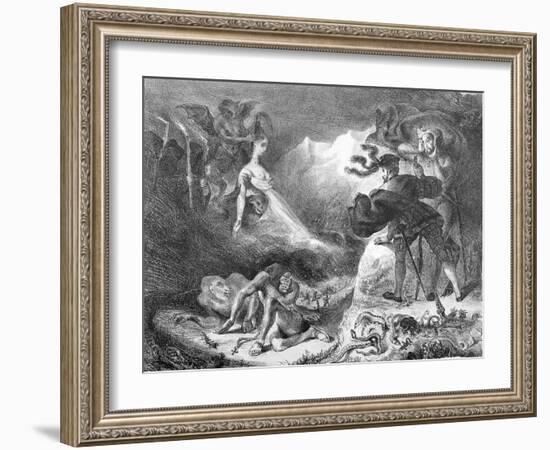 Faust and Mephistopheles at the Witches' Sabbath, from Goethe's Faust, 1828-Eugene Delacroix-Framed Giclee Print