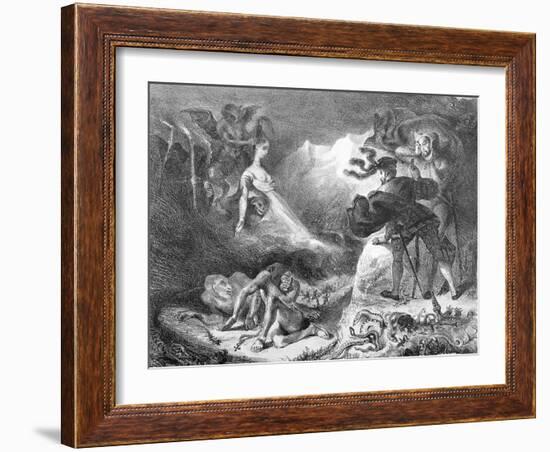 Faust and Mephistopheles at the Witches' Sabbath, from Goethe's Faust, 1828-Eugene Delacroix-Framed Giclee Print