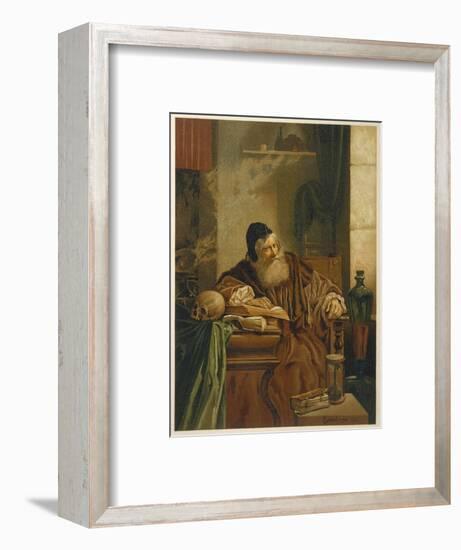 Faust at His Studies Muses on the Power of Magic-Comeleran-Framed Art Print