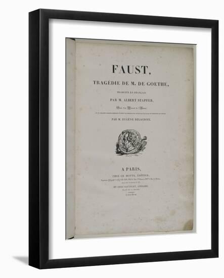 Faust de Goethe, exemplaire ayant appartenu à Delacroix-null-Framed Giclee Print