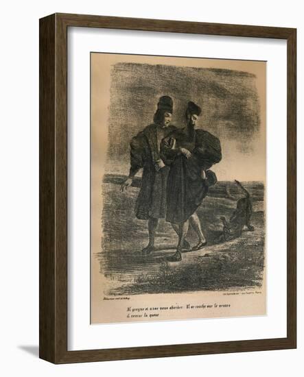'Faust, Wagner and Barbet', 1828 (1947)-Eugene Delacroix-Framed Giclee Print