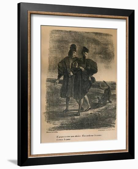 'Faust, Wagner and Barbet', 1828 (1947)-Eugene Delacroix-Framed Giclee Print