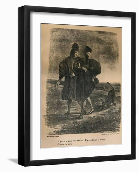 'Faust, Wagner and Barbet', 1828 (1947)-Eugene Delacroix-Framed Giclee Print