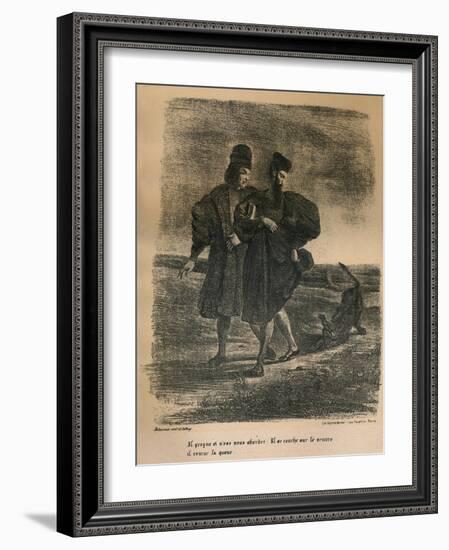 'Faust, Wagner and Barbet', 1828 (1947)-Eugene Delacroix-Framed Giclee Print