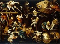 Imaginary Animals and Dwarfs Fighting, Drinking and Carousing (Oil on Canvas)-Faustino Bocchi or Boccasi-Giclee Print