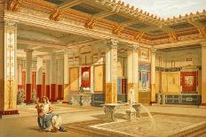 Reproduction of a Fresco from a Peristyle Depicting Victory, the Houses and Monuments of Pompeii-Fausto and Felice Niccolini-Giclee Print